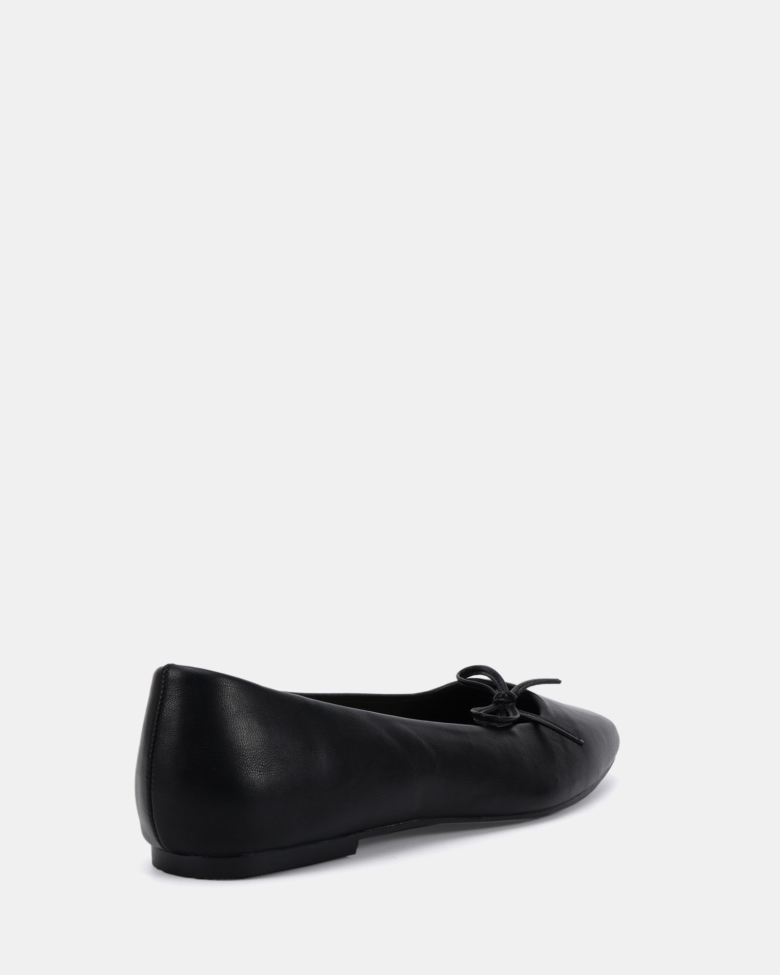 WIDE FIT CAMILLA Black Asymmetric Bow Ballerina