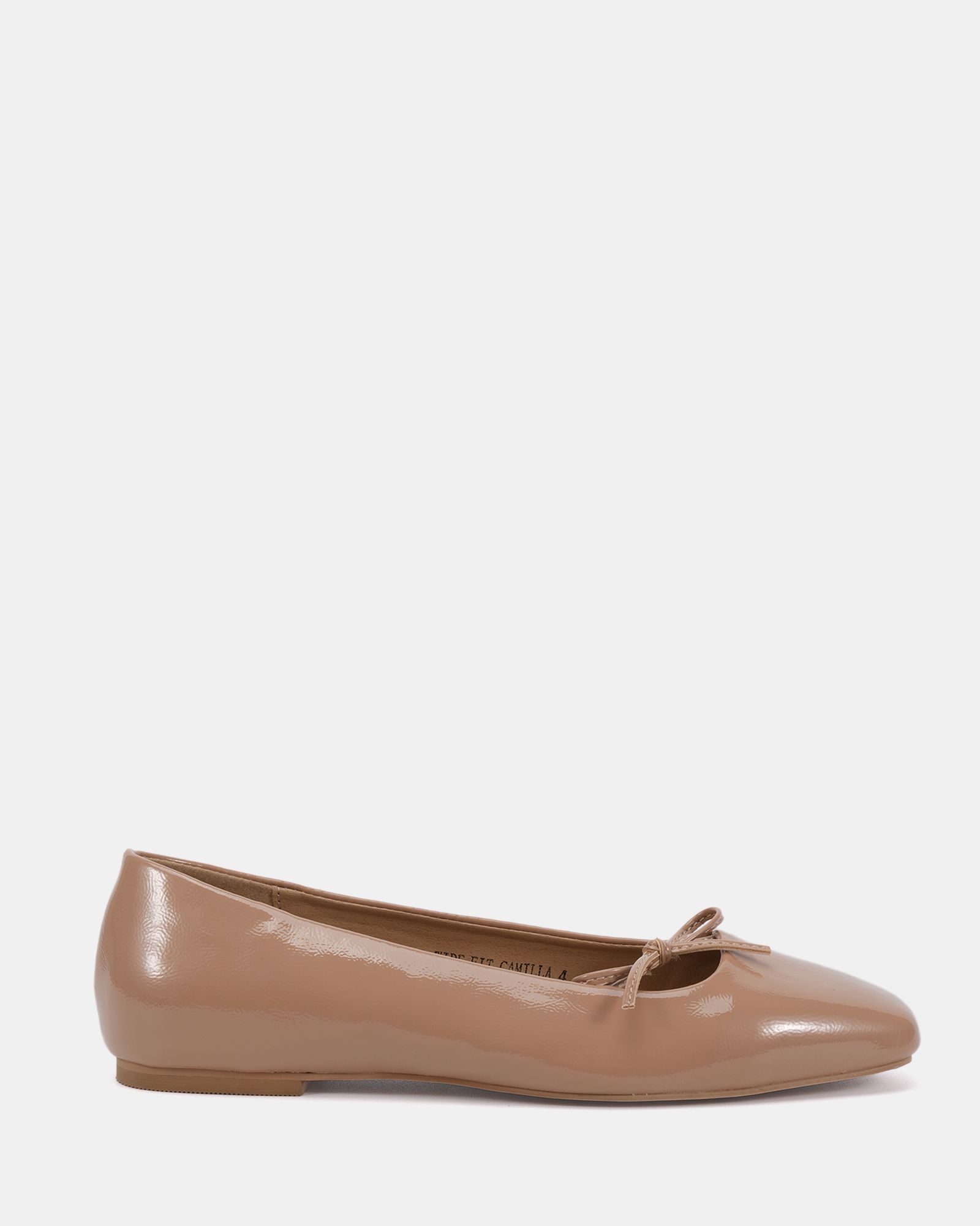 CAMILLA Nude Asymmetric Bow Ballerina