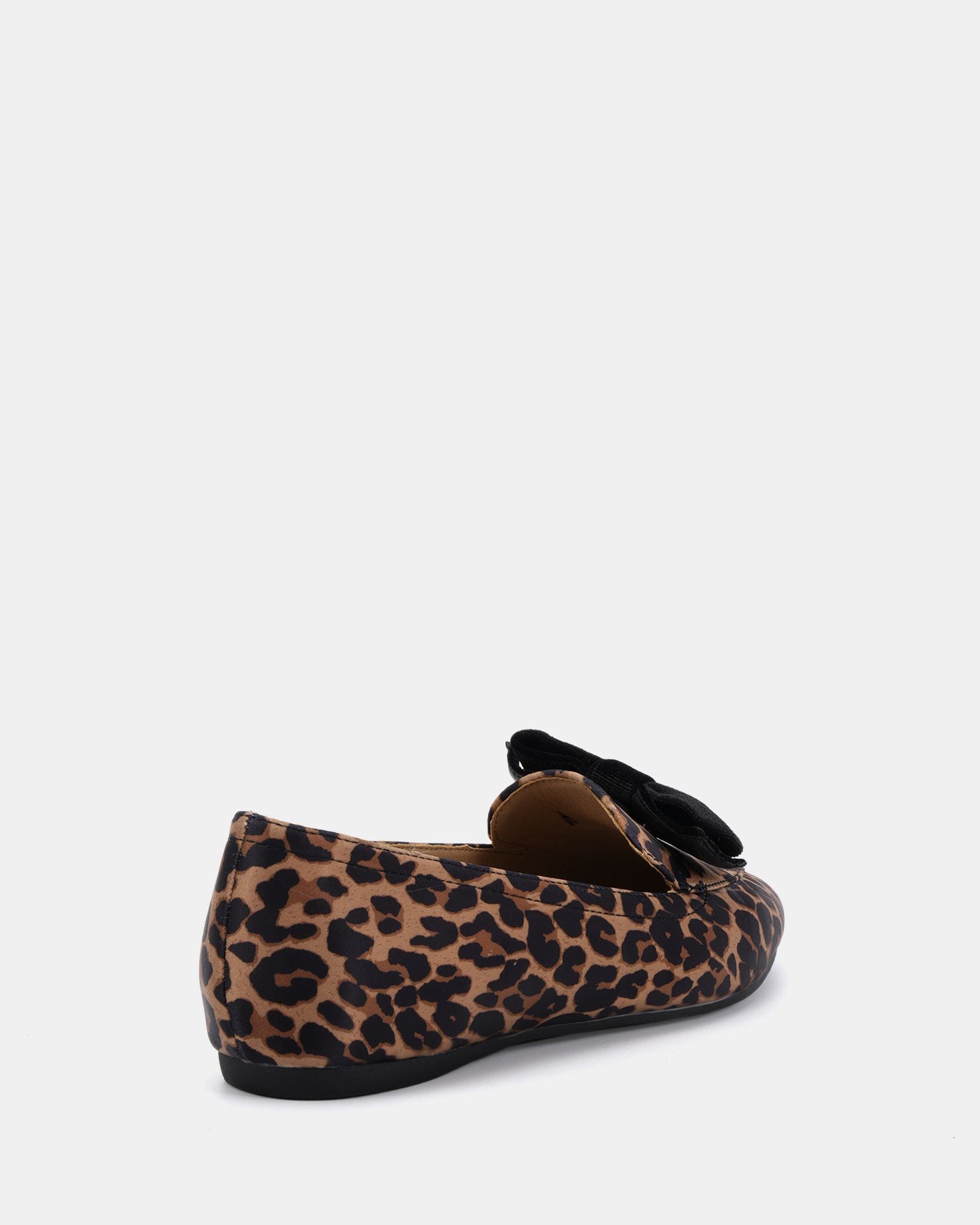 WIDE FIT COCO Leopard Bow Flat Point Shoe