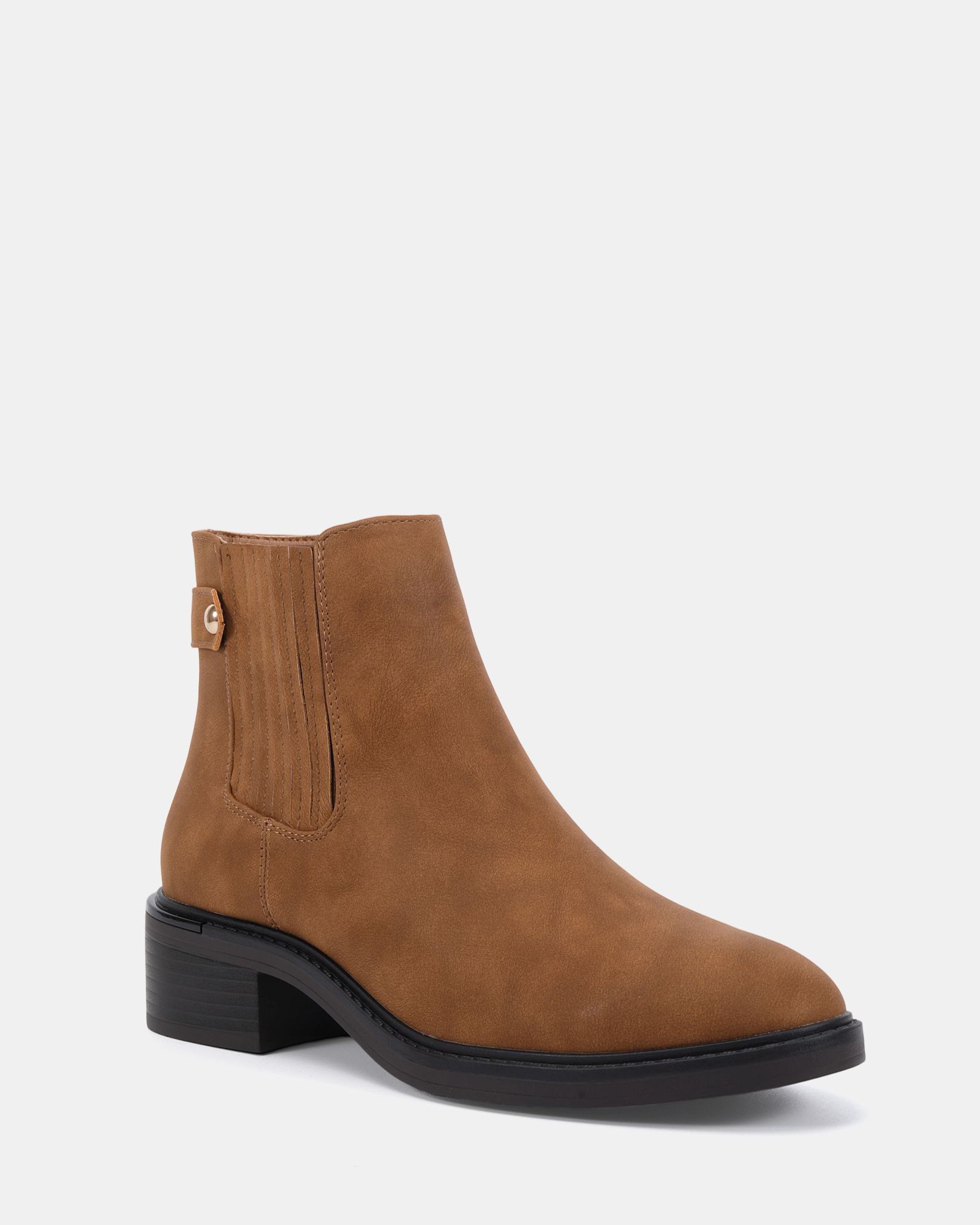 Darlina Tan Flat Chelsea Ankle Boot