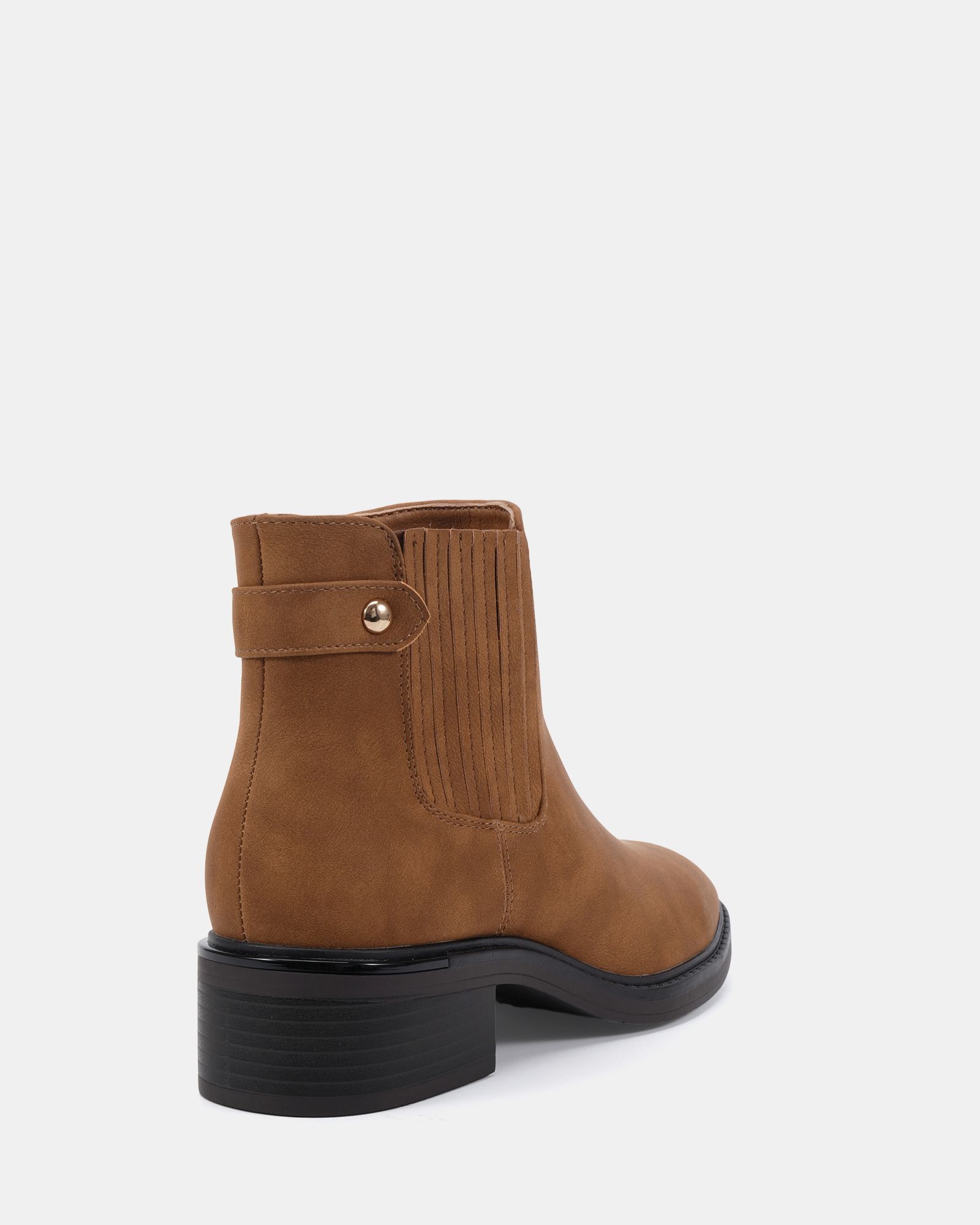 Wide Fit Darlina Tan Flat Chelsea Ankle Boot