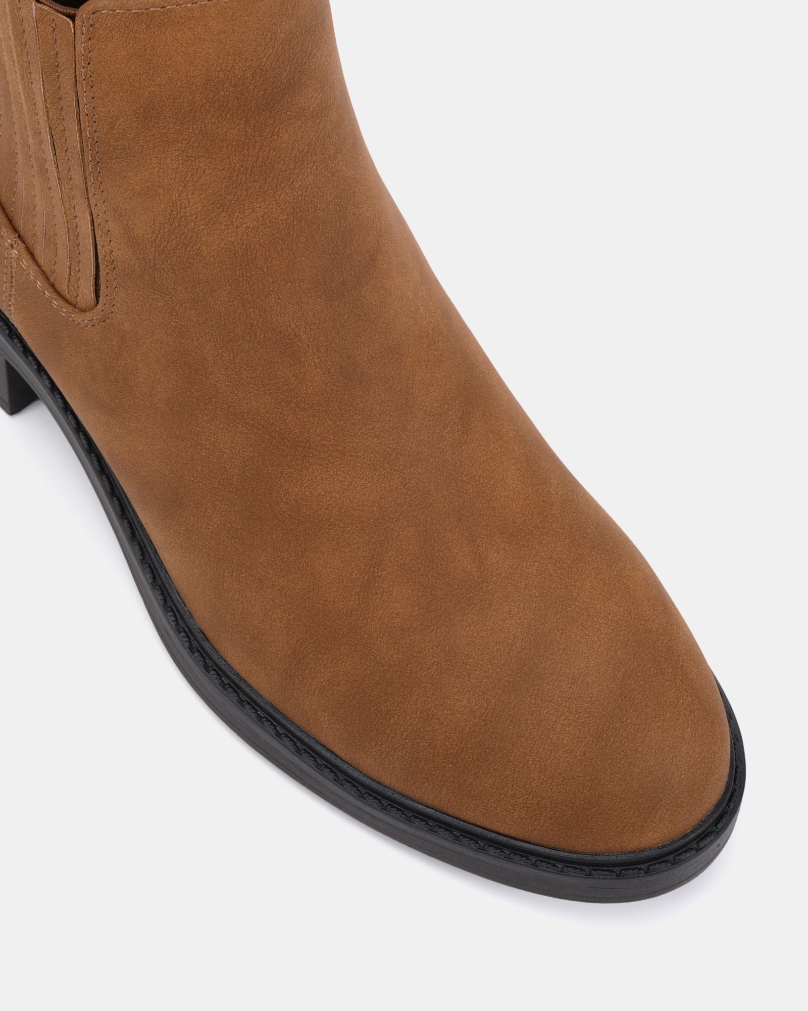 Darlina Tan Flat Chelsea Ankle Boot