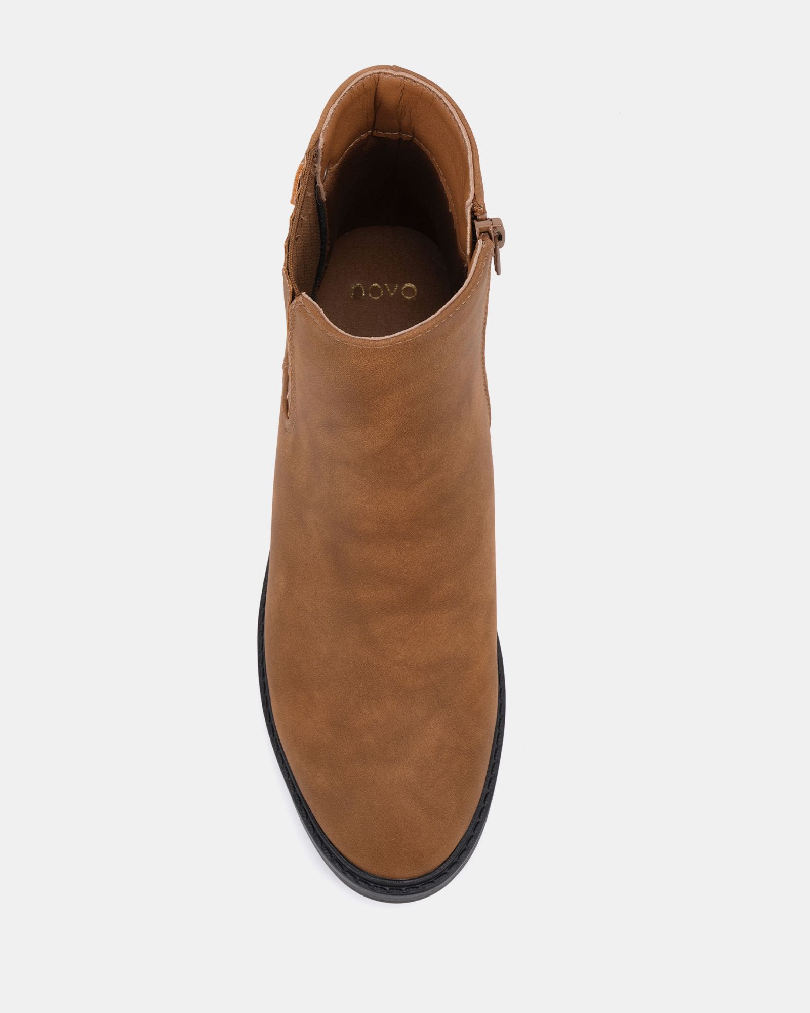Wide Fit Darlina Tan Flat Chelsea Ankle Boot