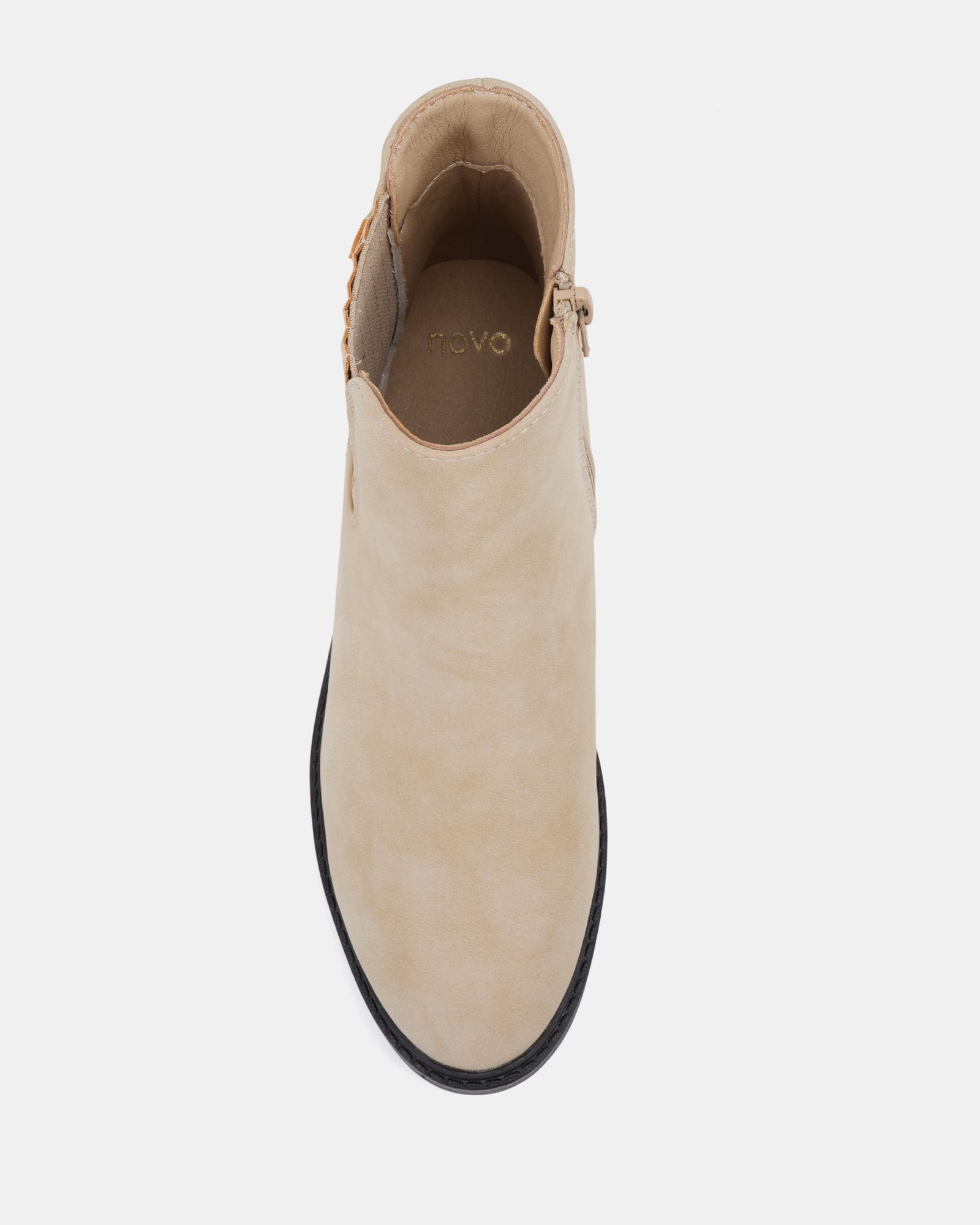 Darlina Taupe Flat Chelsea Ankle Boot