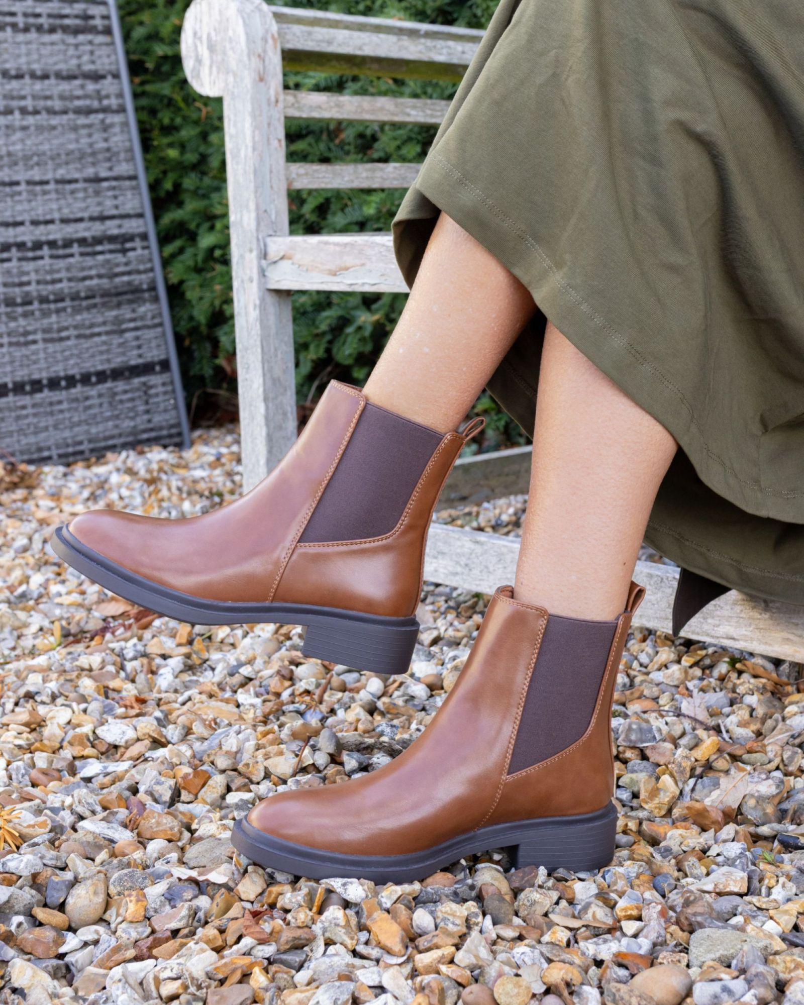 Dottie Tan Flat Chelsea Ankle Boot