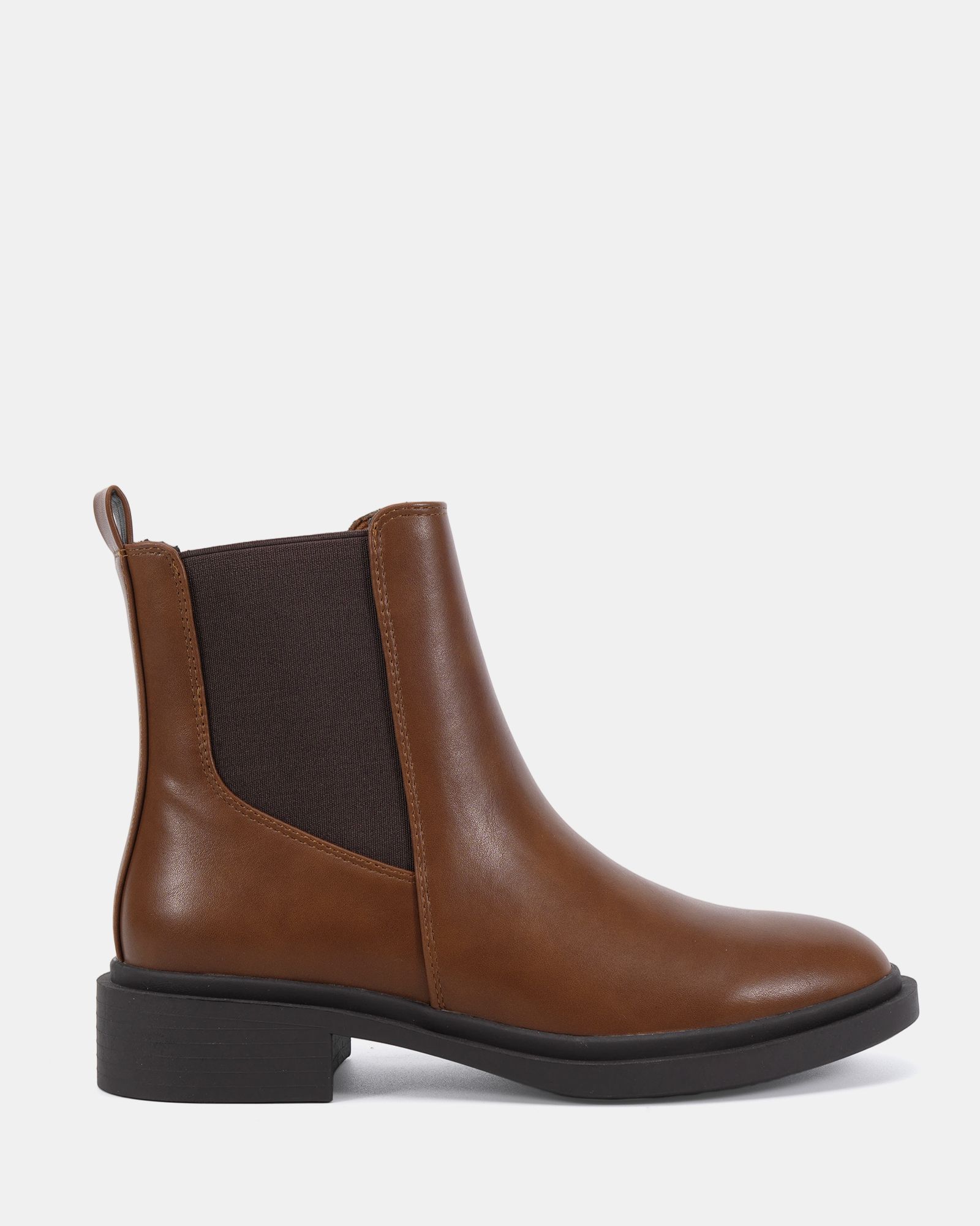 Dottie Tan Flat Chelsea Ankle Boot
