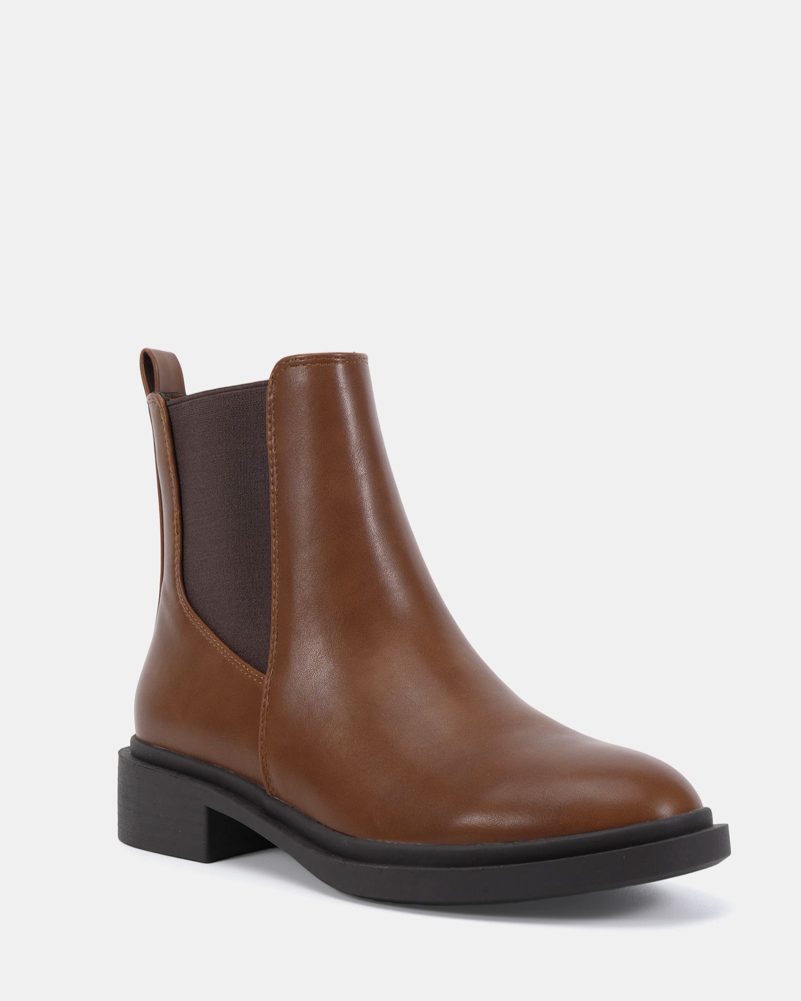 Dottie Tan Flat Chelsea Ankle Boot