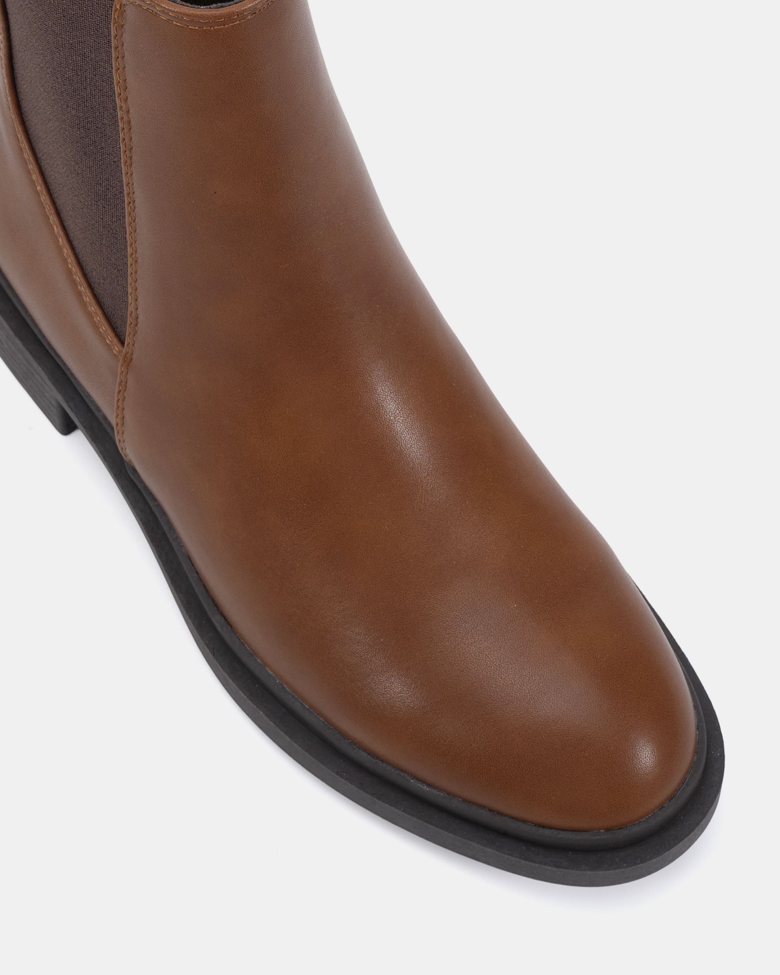 Dottie Tan Flat Chelsea Ankle Boot