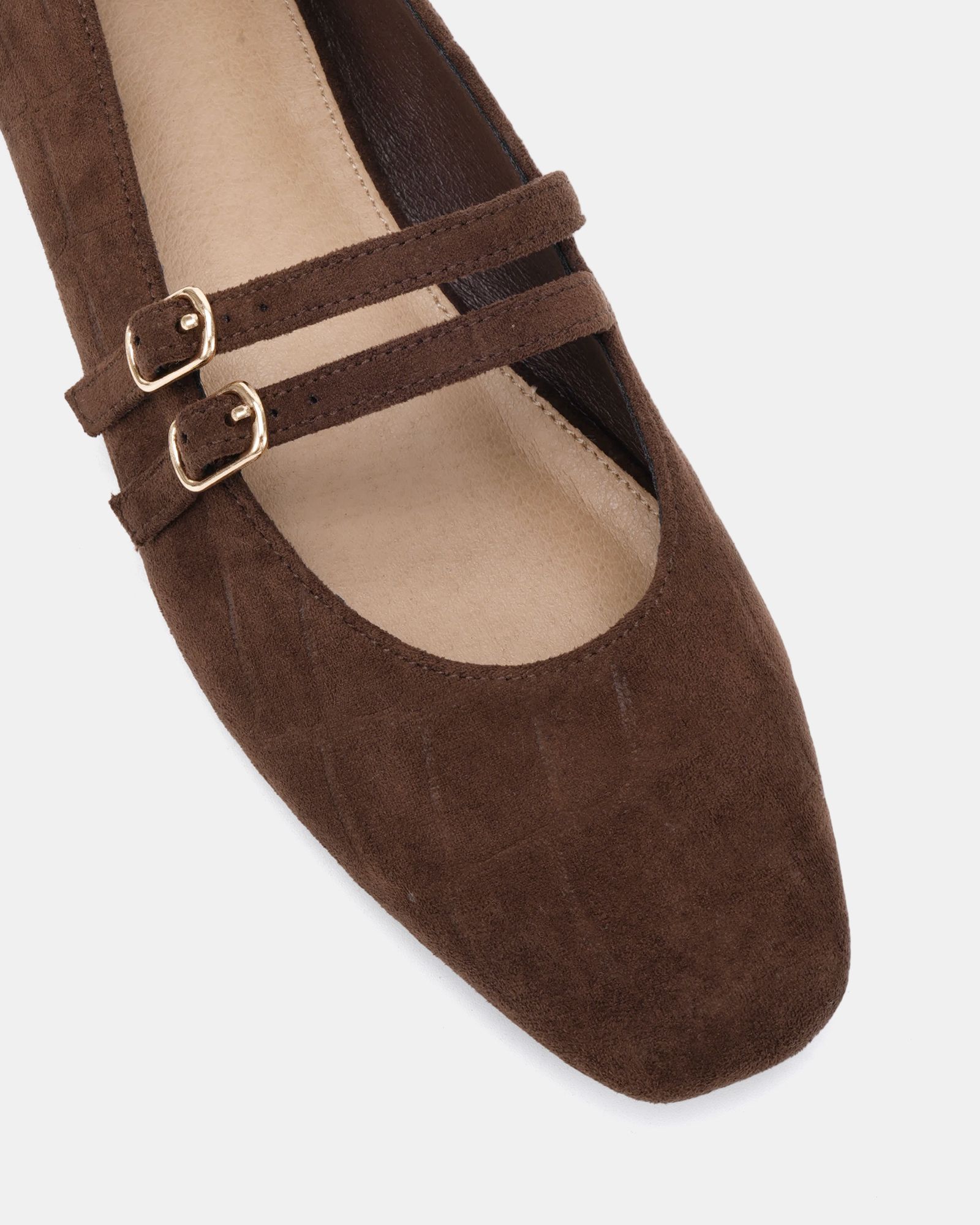 Fancie Brown Mary Jane Flat Shoe