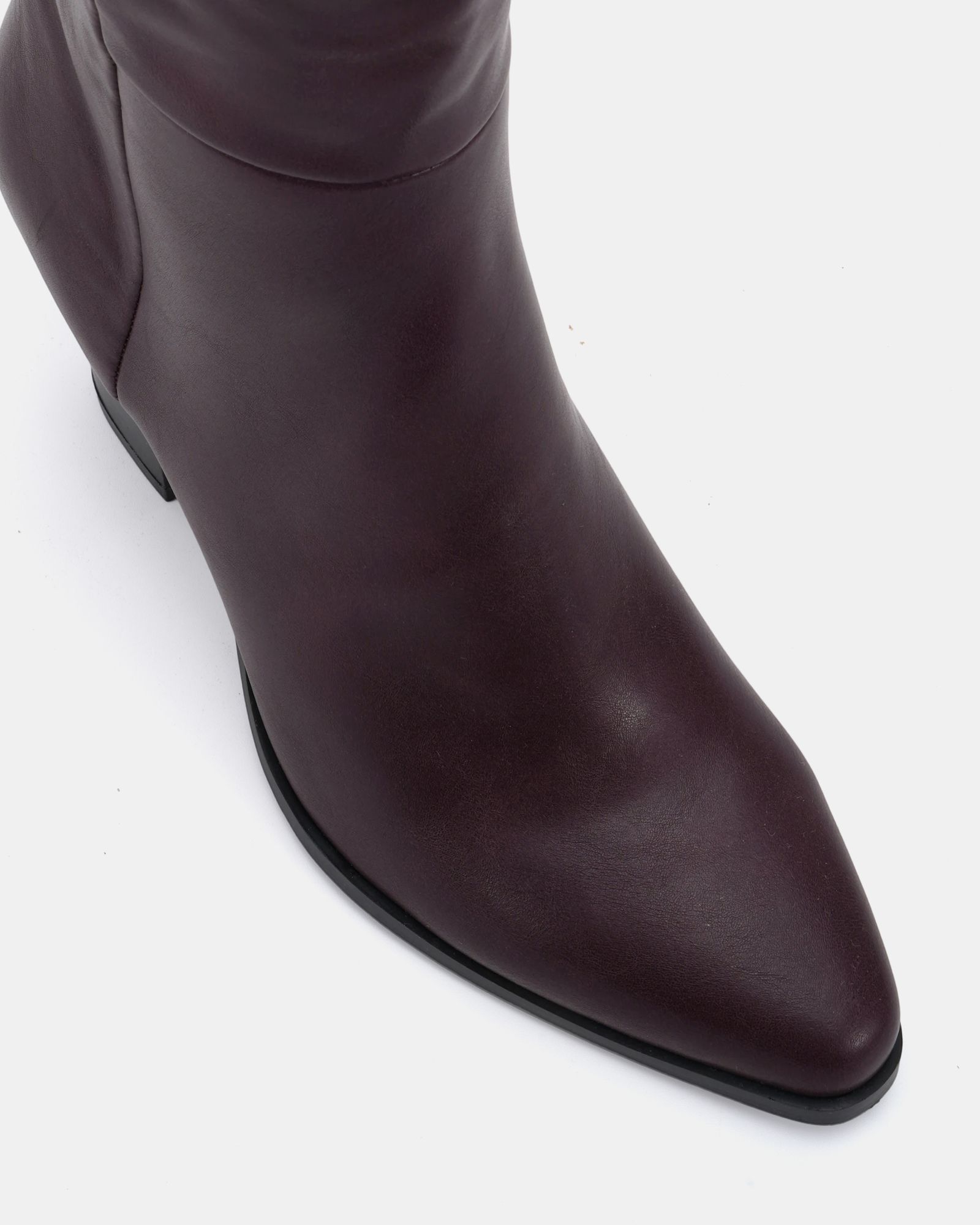 Gili Burgundy Block Heel Western Knee Boot