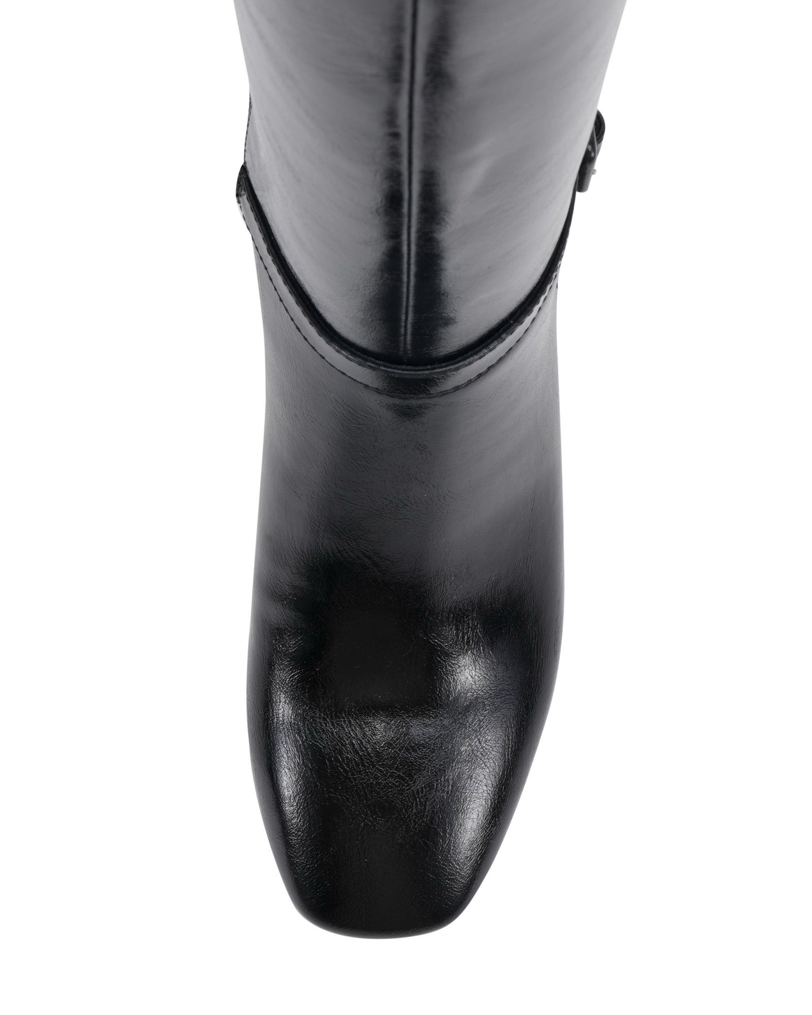 Goldie Black Block Heel Buckle Detail Knee Boot