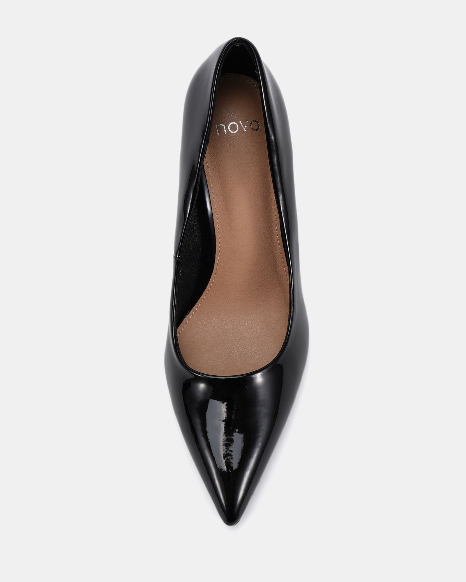 IMMACULATE Black Patent Point Court Shoe