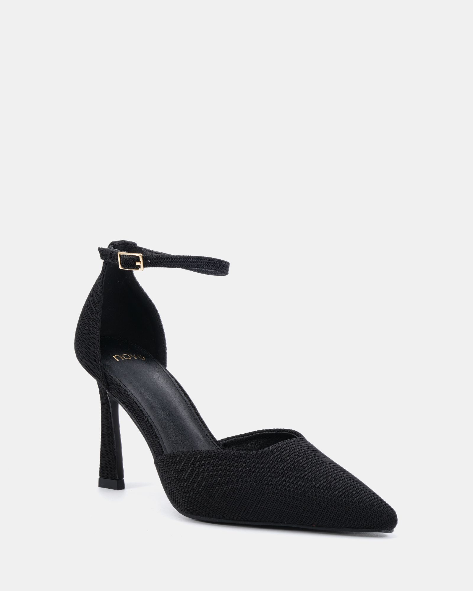 Infatuate Black High Point Ankle Strap Court