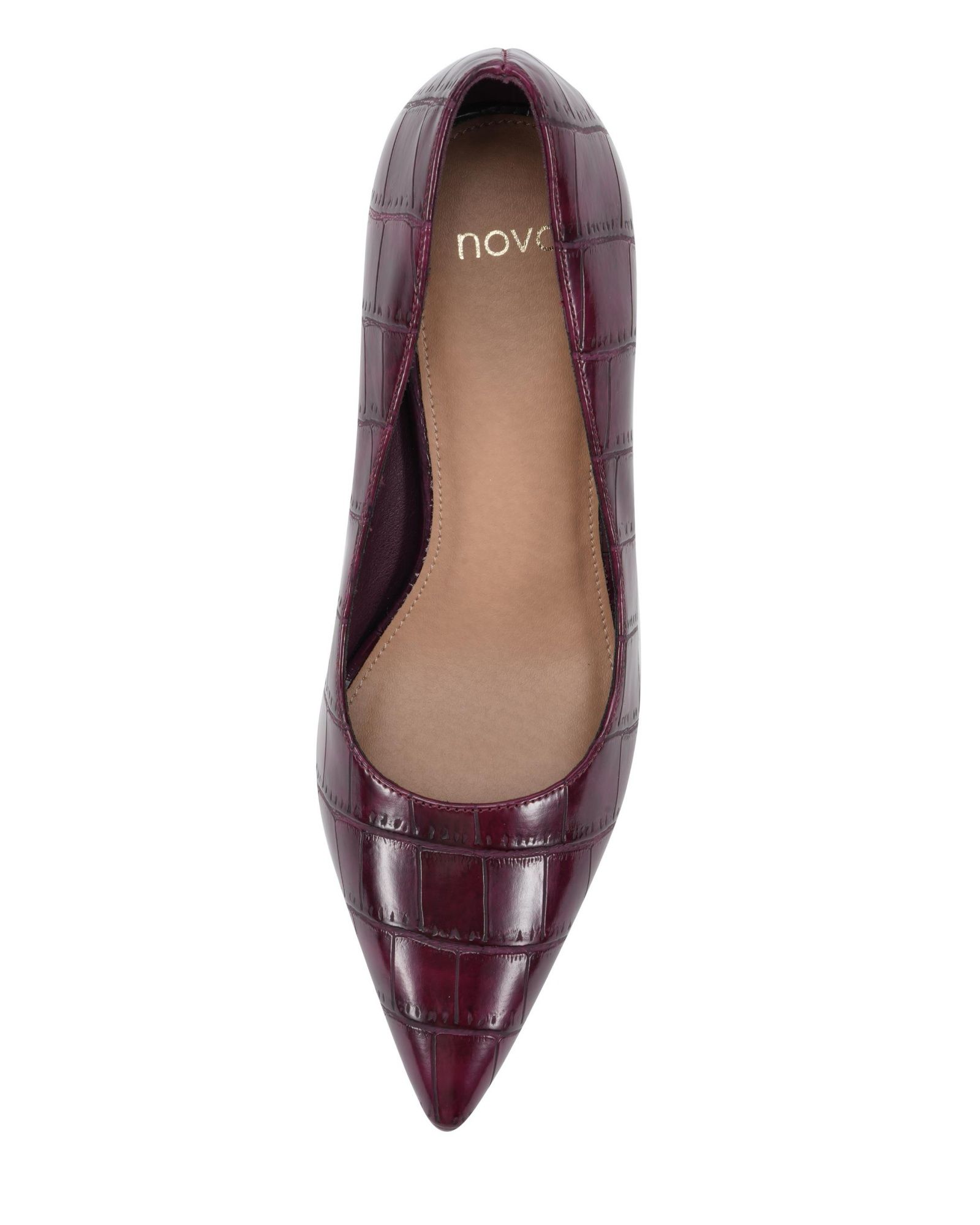 Iona Burgundy Mid Height Point Toe Court Shoe