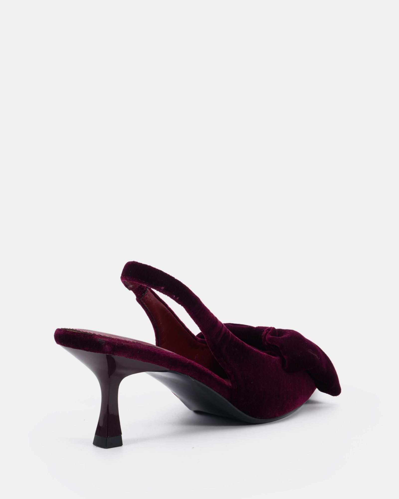Isadora Bow Burgundy Slingback Court Shoe