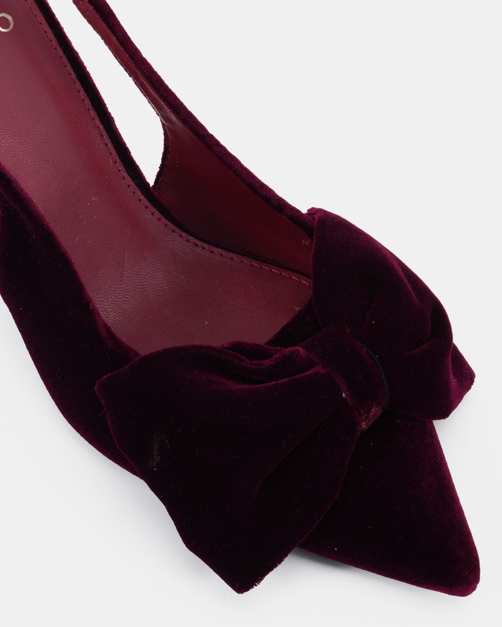 Isadora Bow Burgundy Slingback Court Shoe