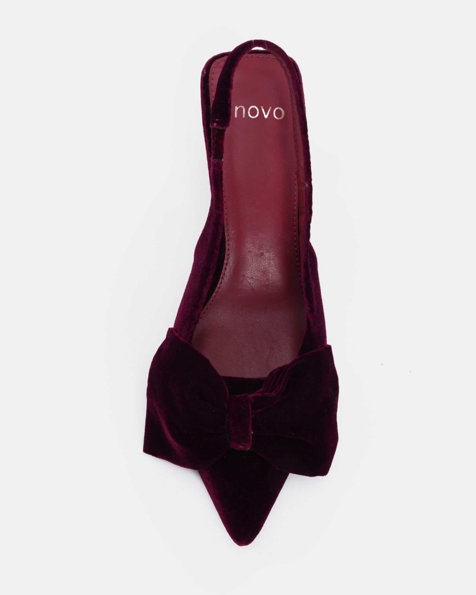 Isadora Bow Burgundy Slingback Court Shoe