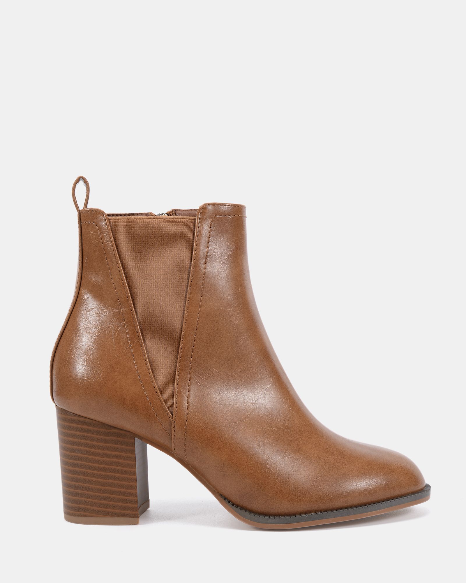 Jessie Tan Block Heel V Chelsea Ankle Boot