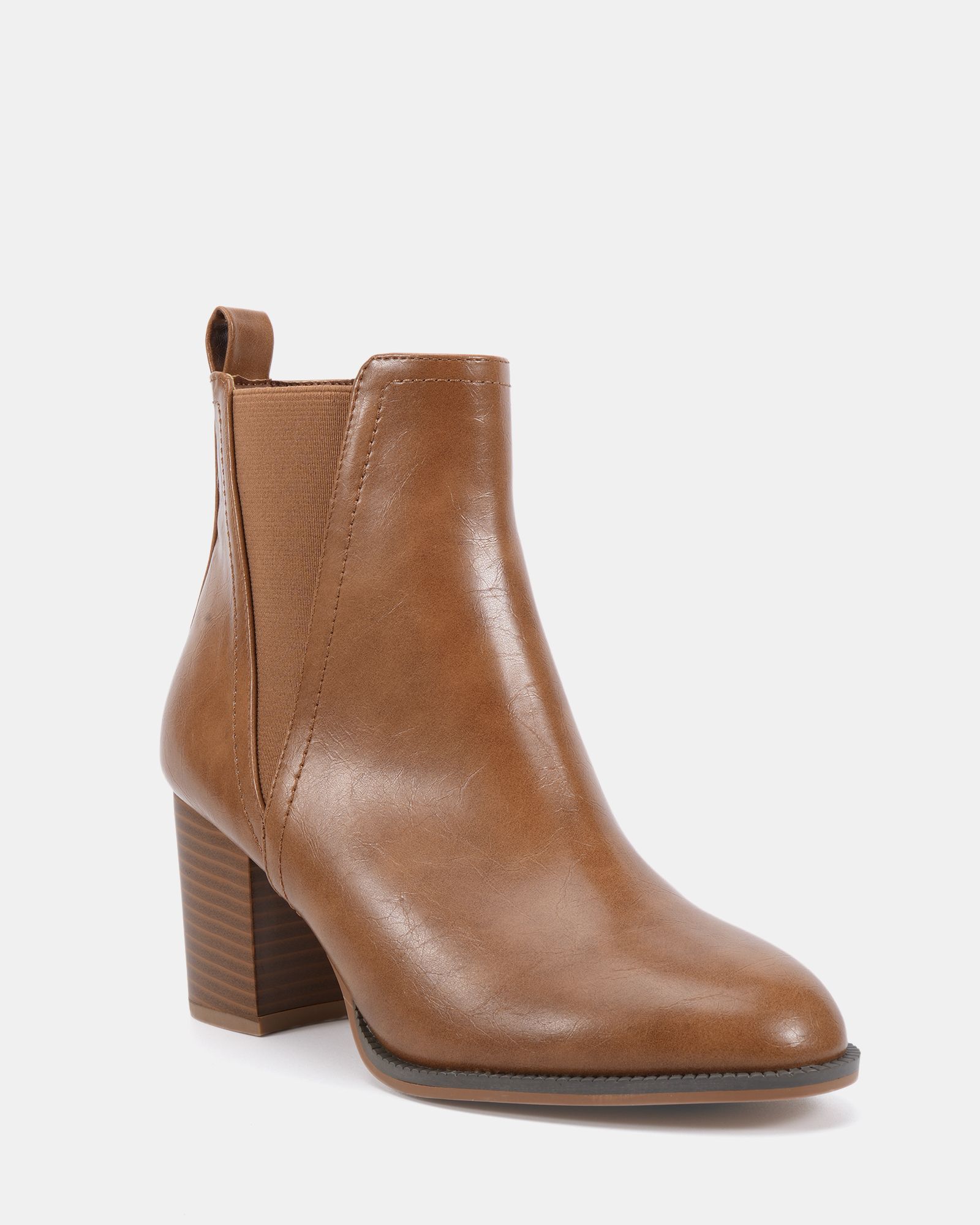 Jessie Tan Block Heel V Chelsea Ankle Boot