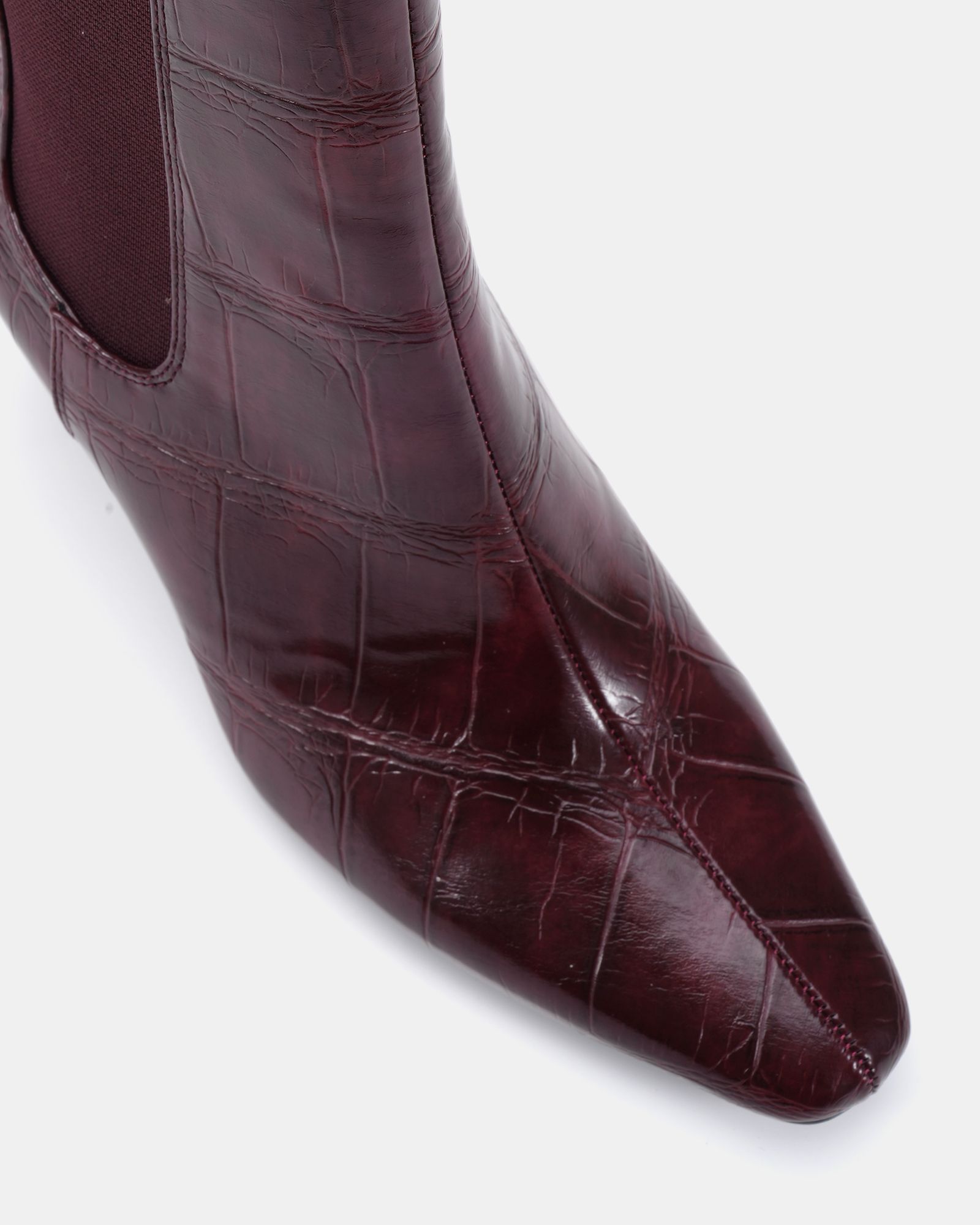 WIDE FIT KENNEDY Brown Curved Mid Heel Chelsea Ankle Boot