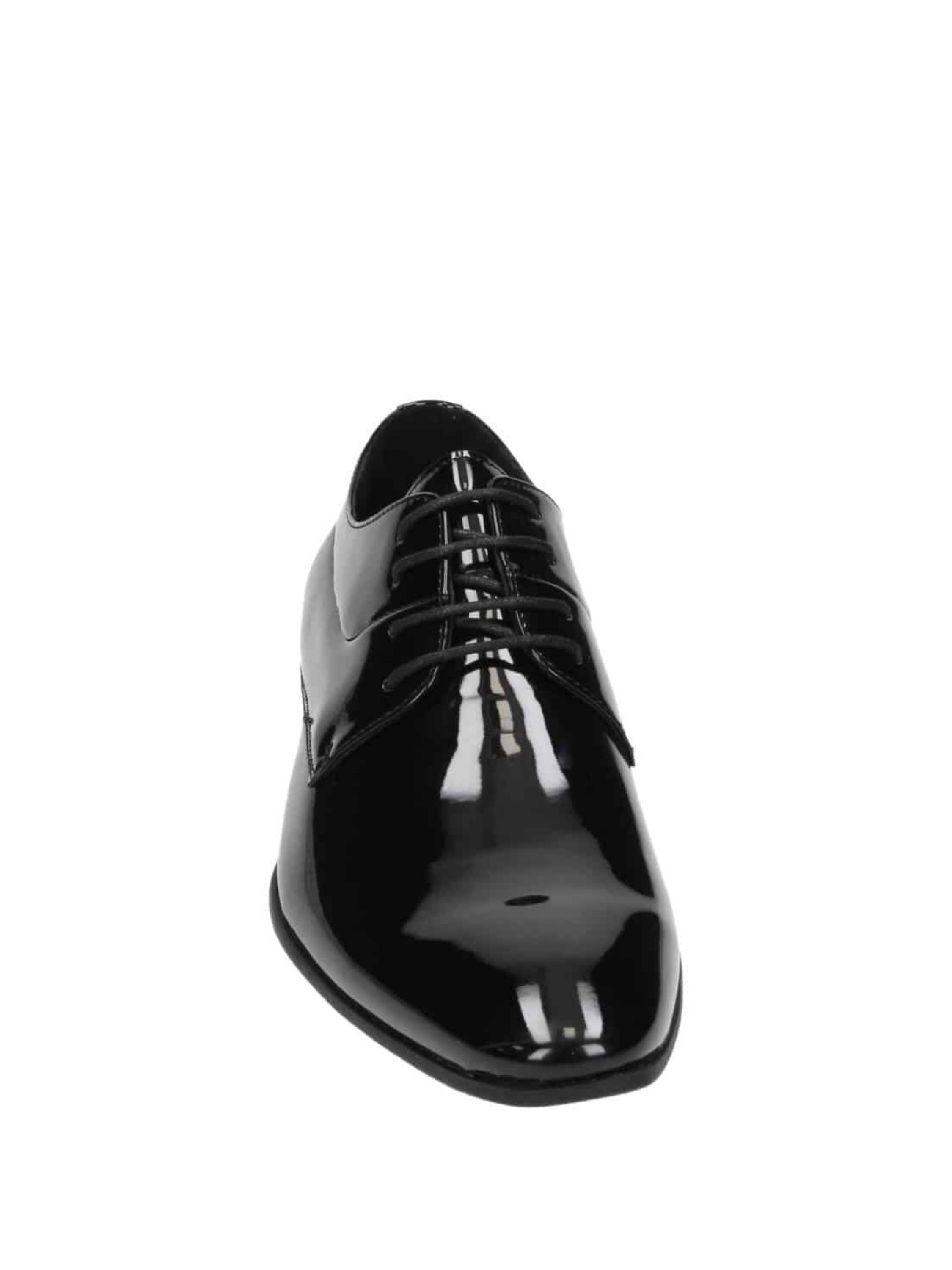 NED Black Patent Lace Up Derby Shoe
