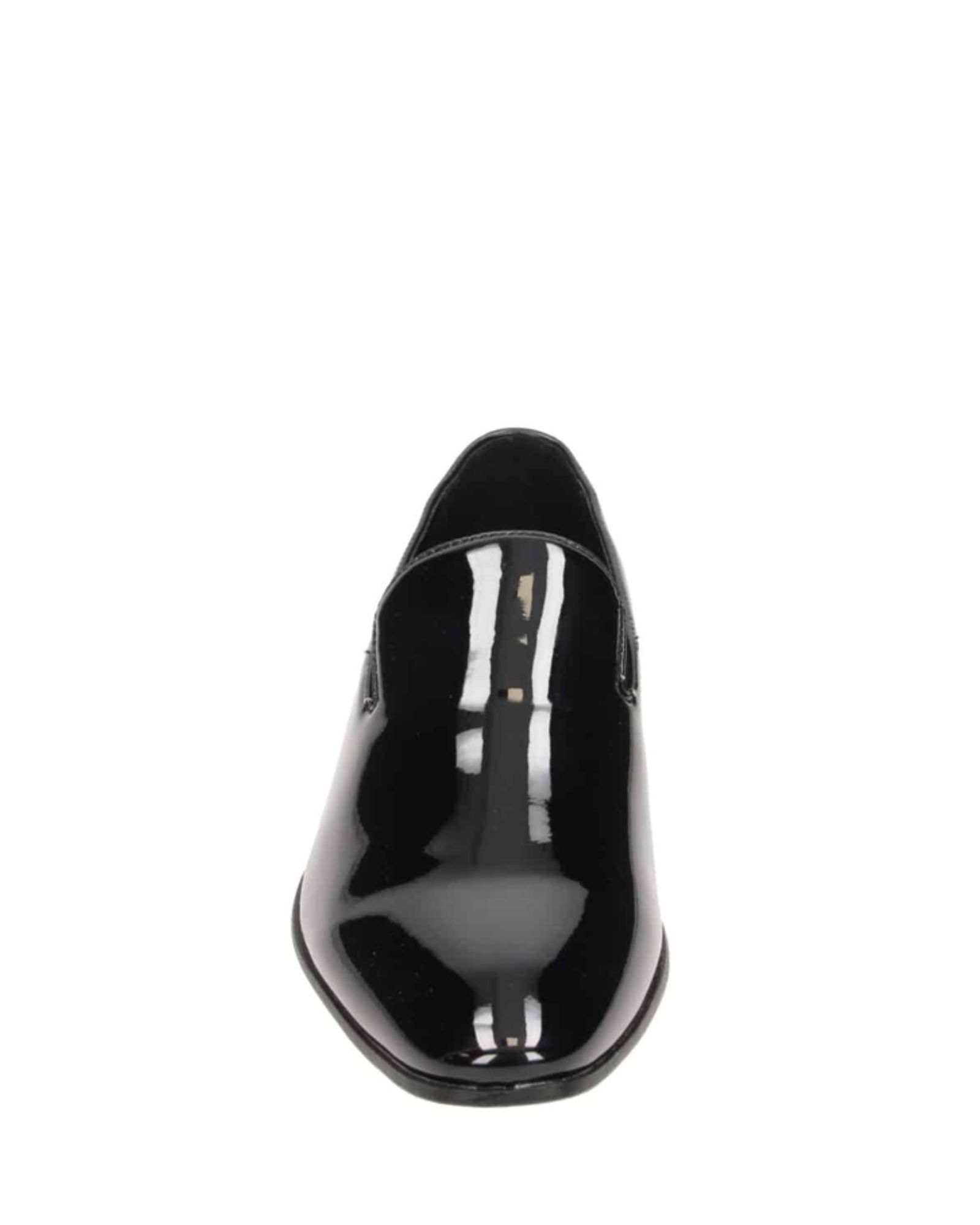 NINO Black Patent Slip On Smart Loafer