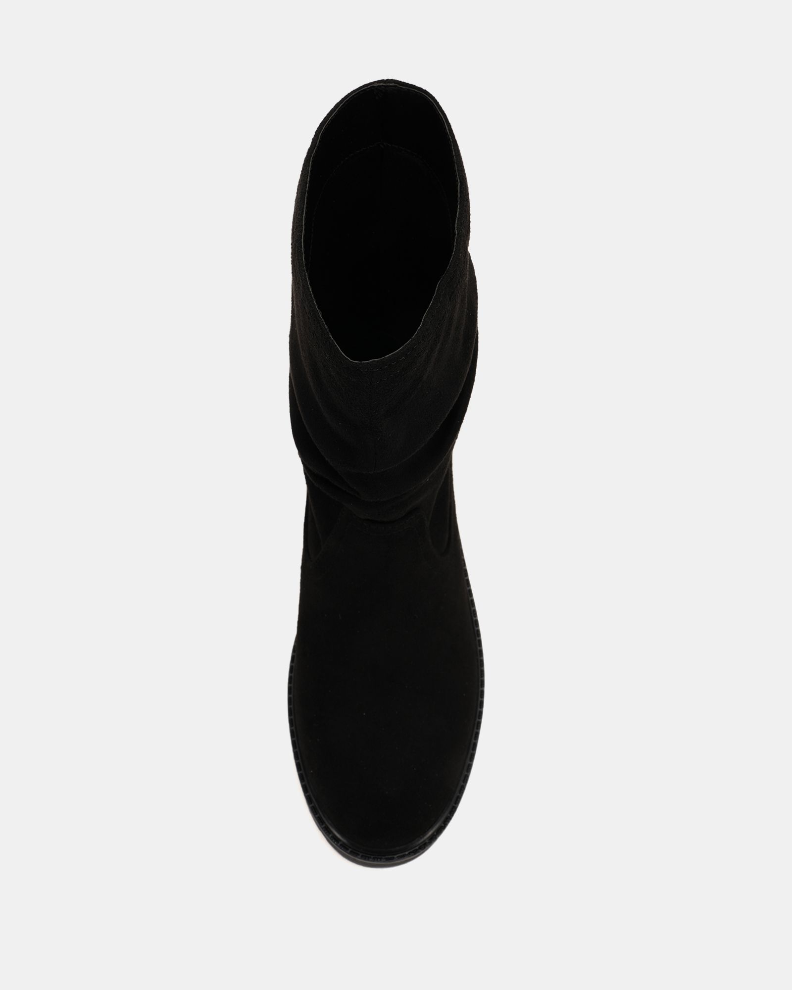 Galaxy Black chunky ruched ankle boot