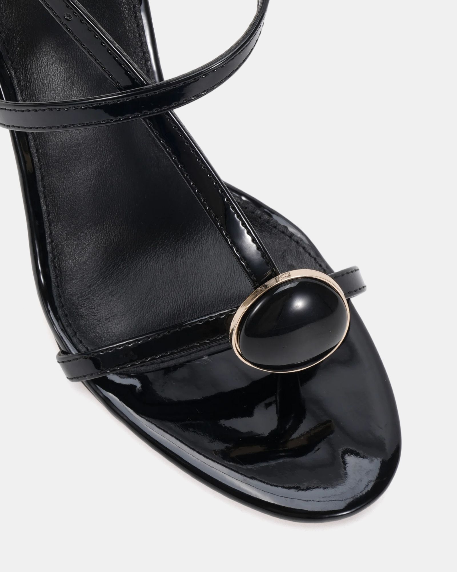 Riley Black High Heel Trim Detail Strappy Stiletto Sandal