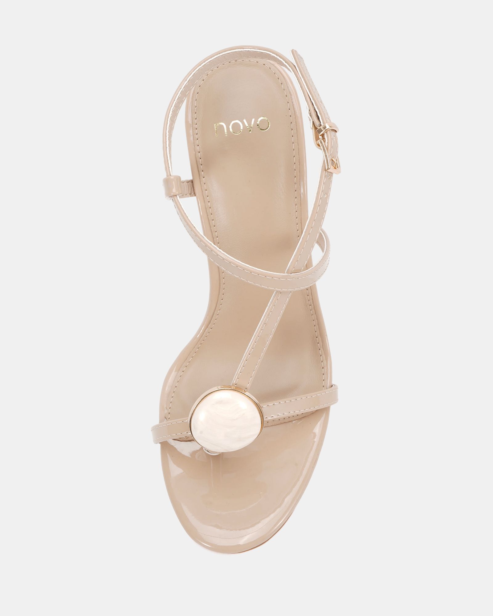 Riley Nude High Heel Trim Detail Strappy Stiletto Sandal