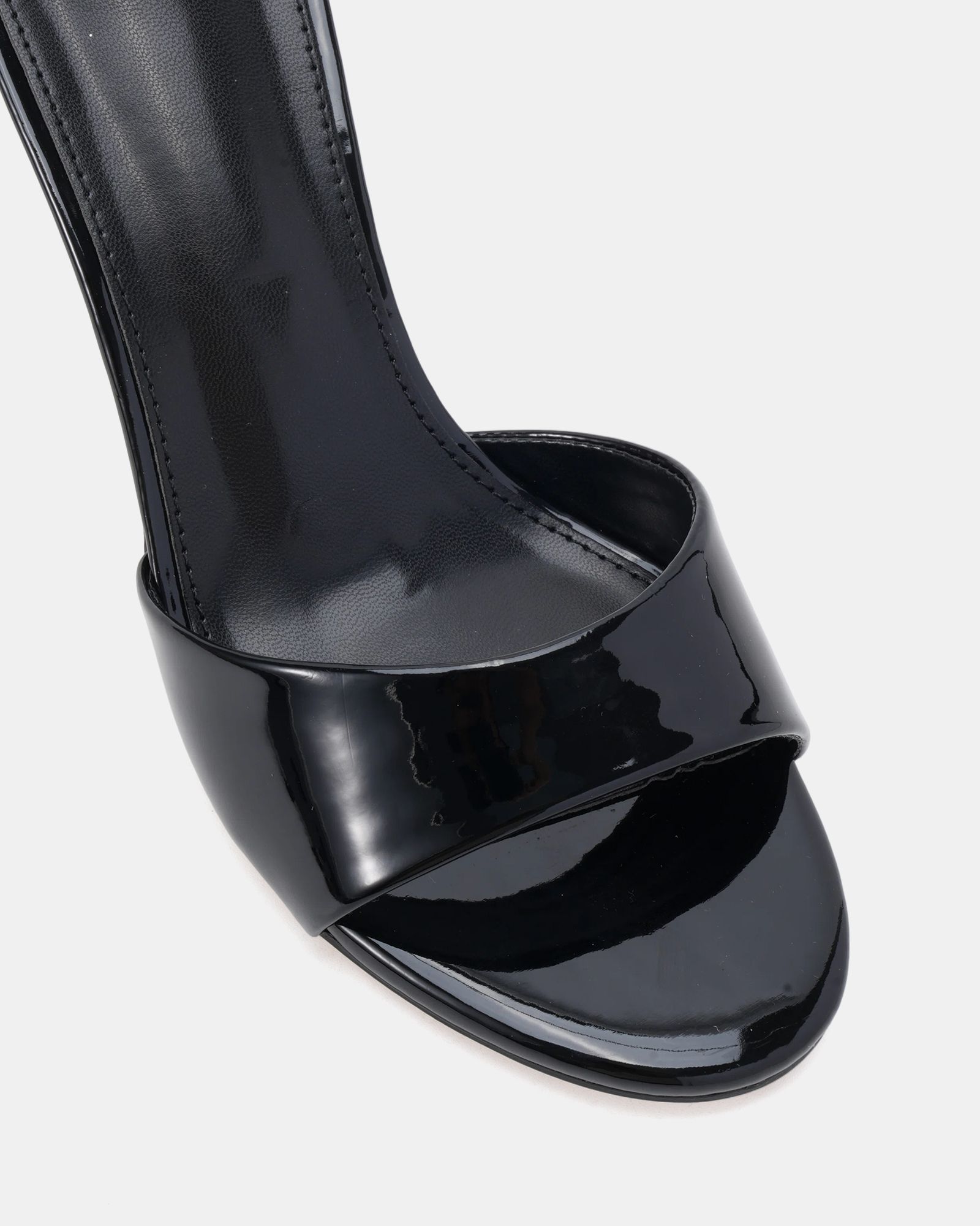 Rosie Black Heeled Mule Stiletto Sandal