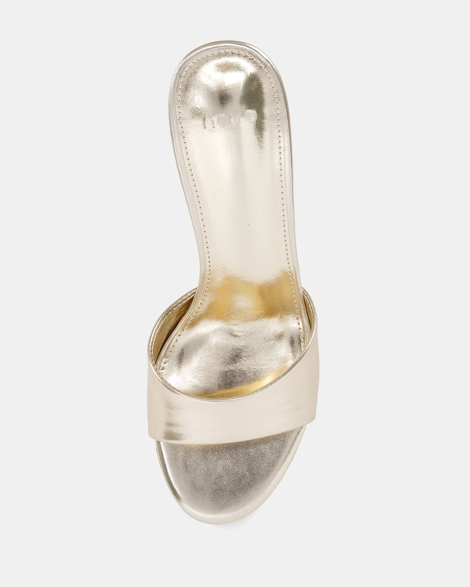 Rosie Gold Heeled Mule Stiletto Sandal