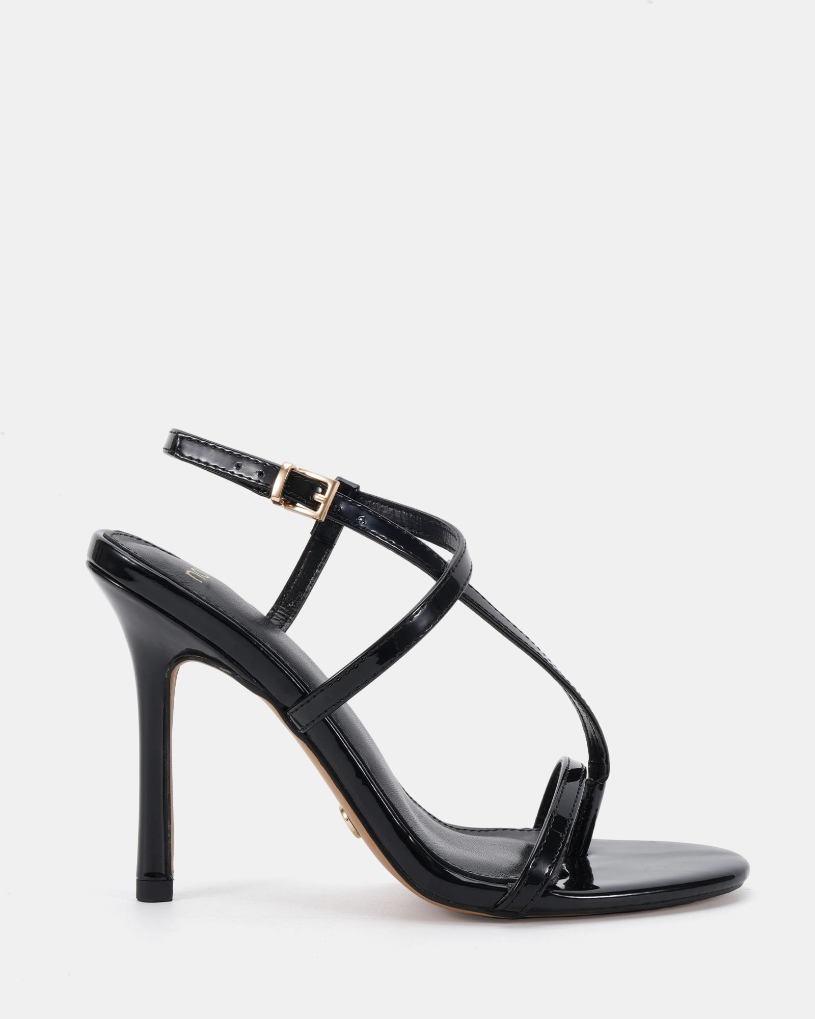 Rowan Black High Heel Strappy Stiletto Sandal