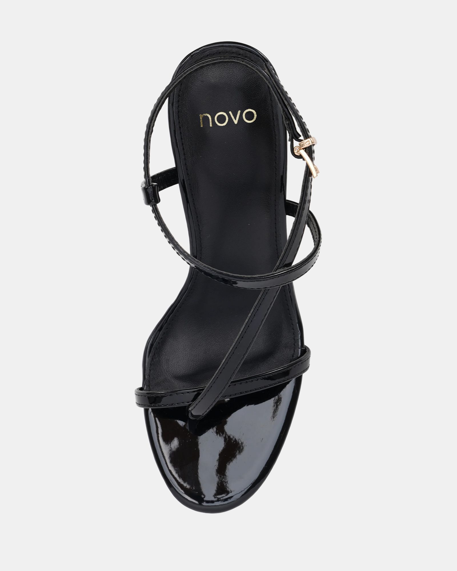 Rowan Black High Heel Strappy Stiletto Sandal