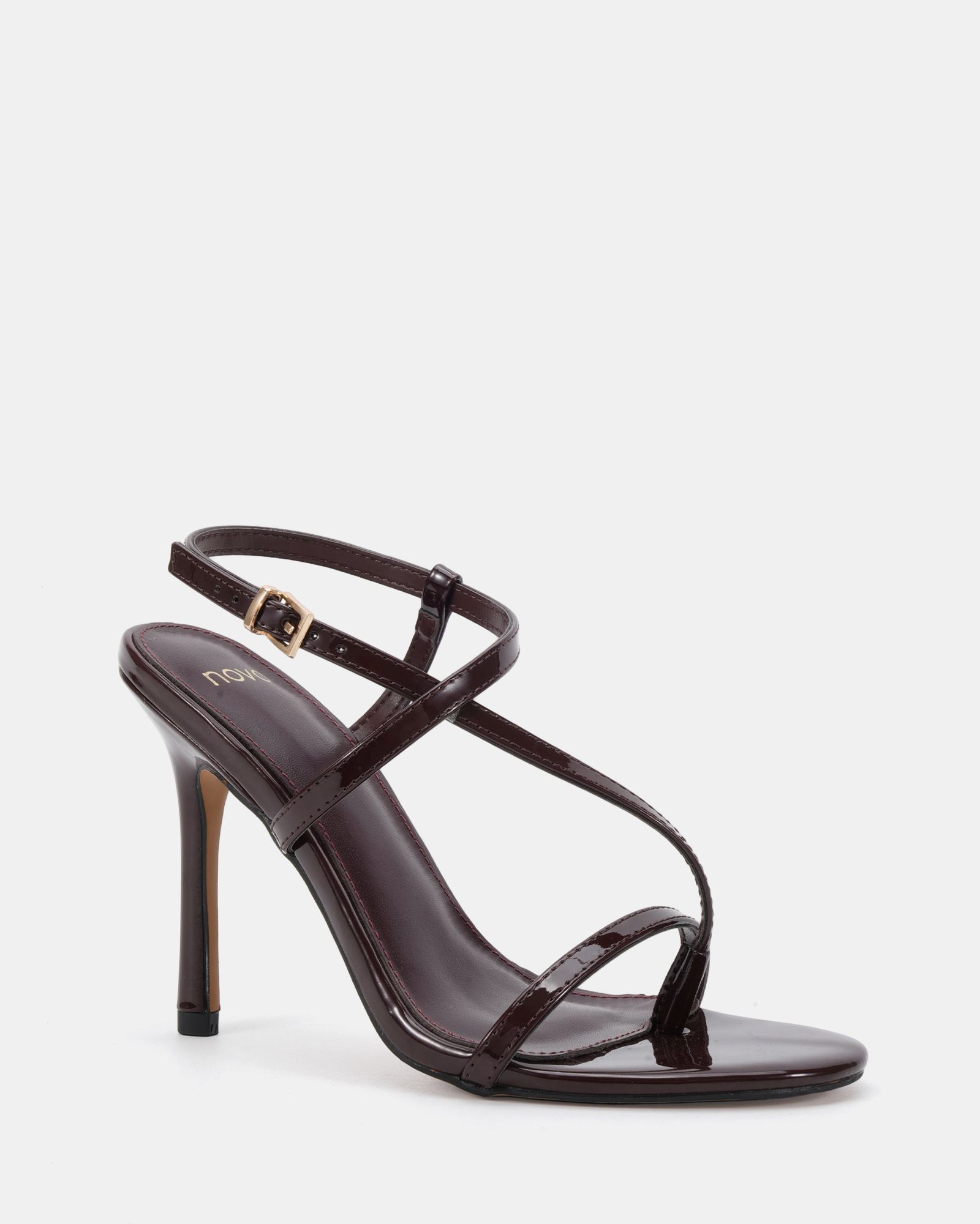 Rowan Brown High Heel Strappy Stiletto Sandal
