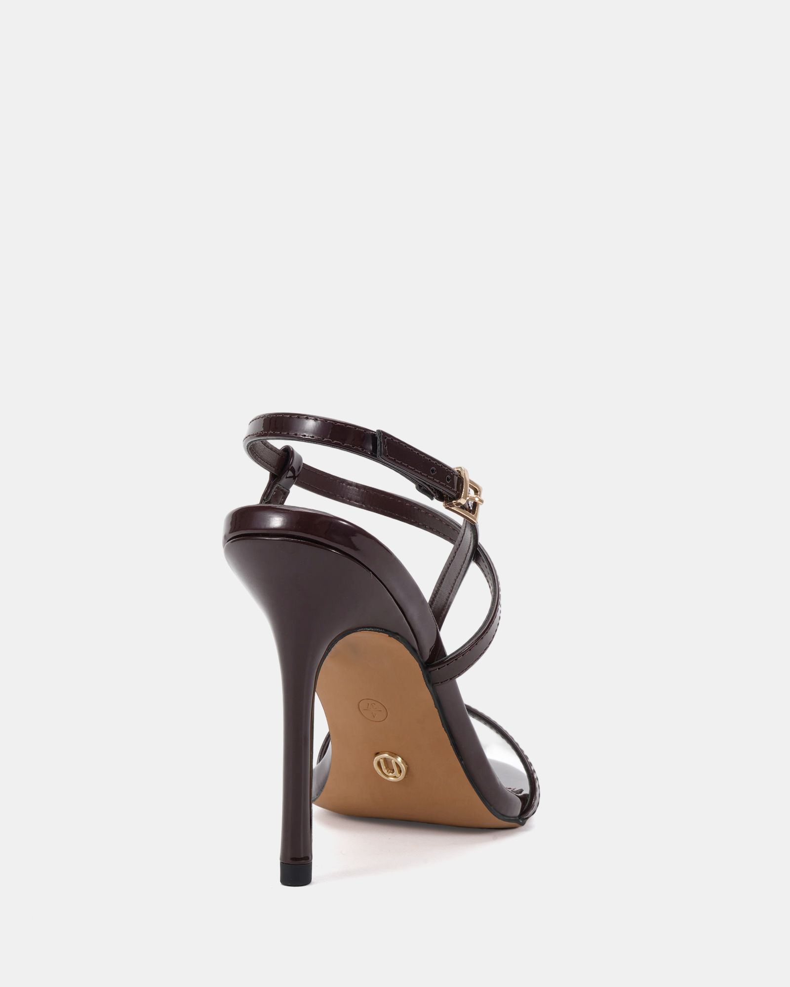 Rowan Brown High Heel Strappy Stiletto Sandal