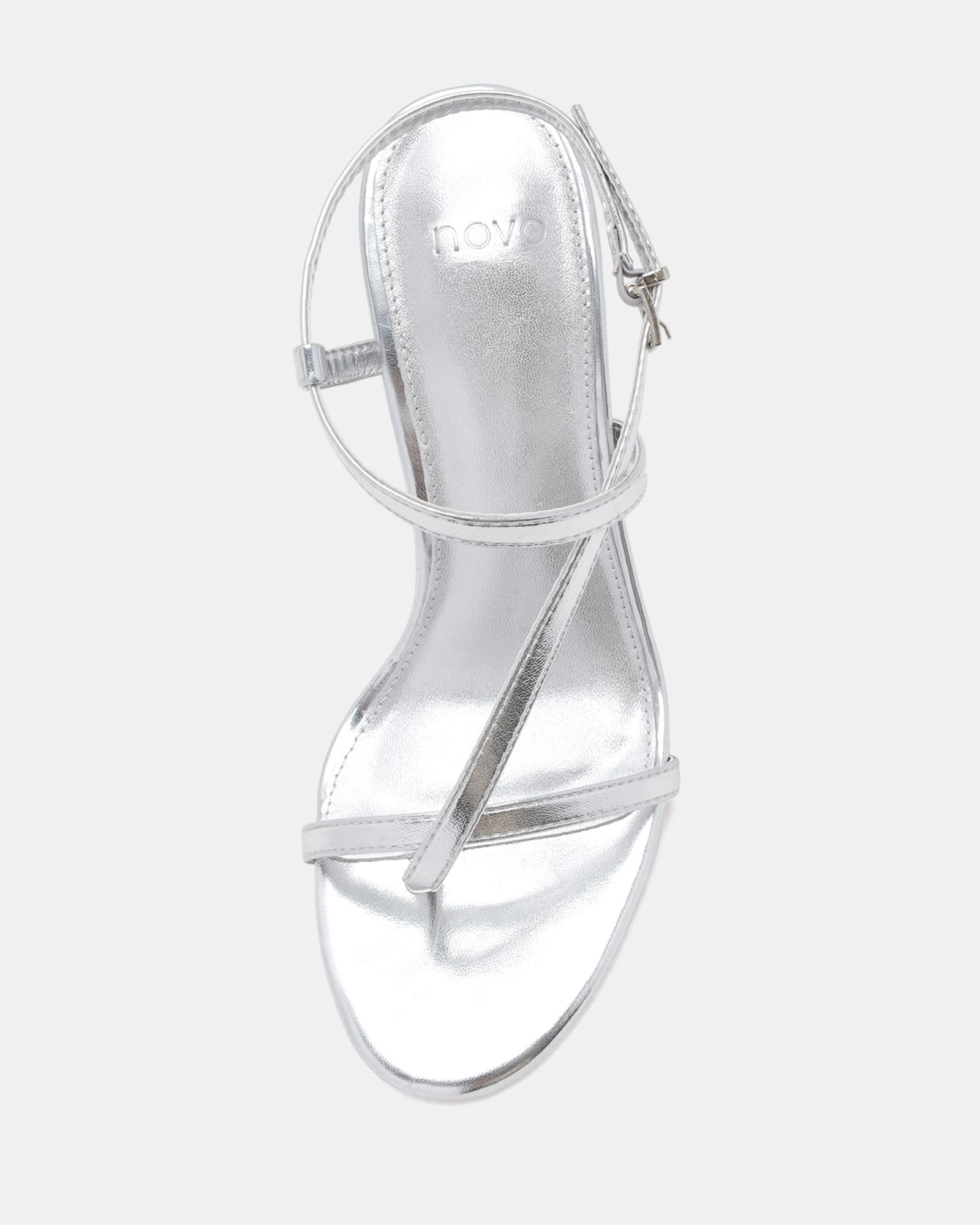 Rowan Silver High Heel Strappy Stiletto Sandal