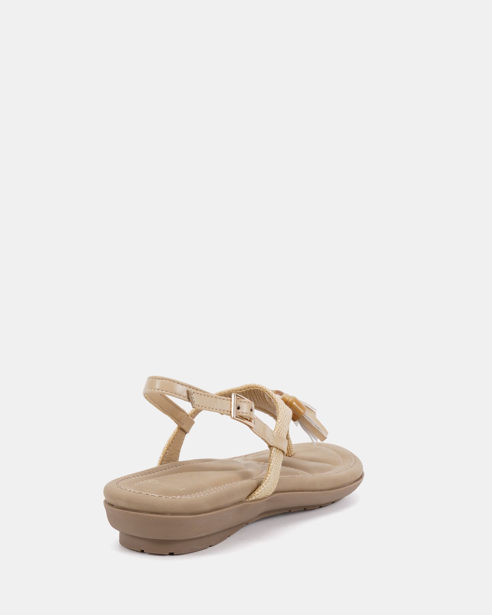 TESSA Natural Toe Post Padded Footbed Sandal