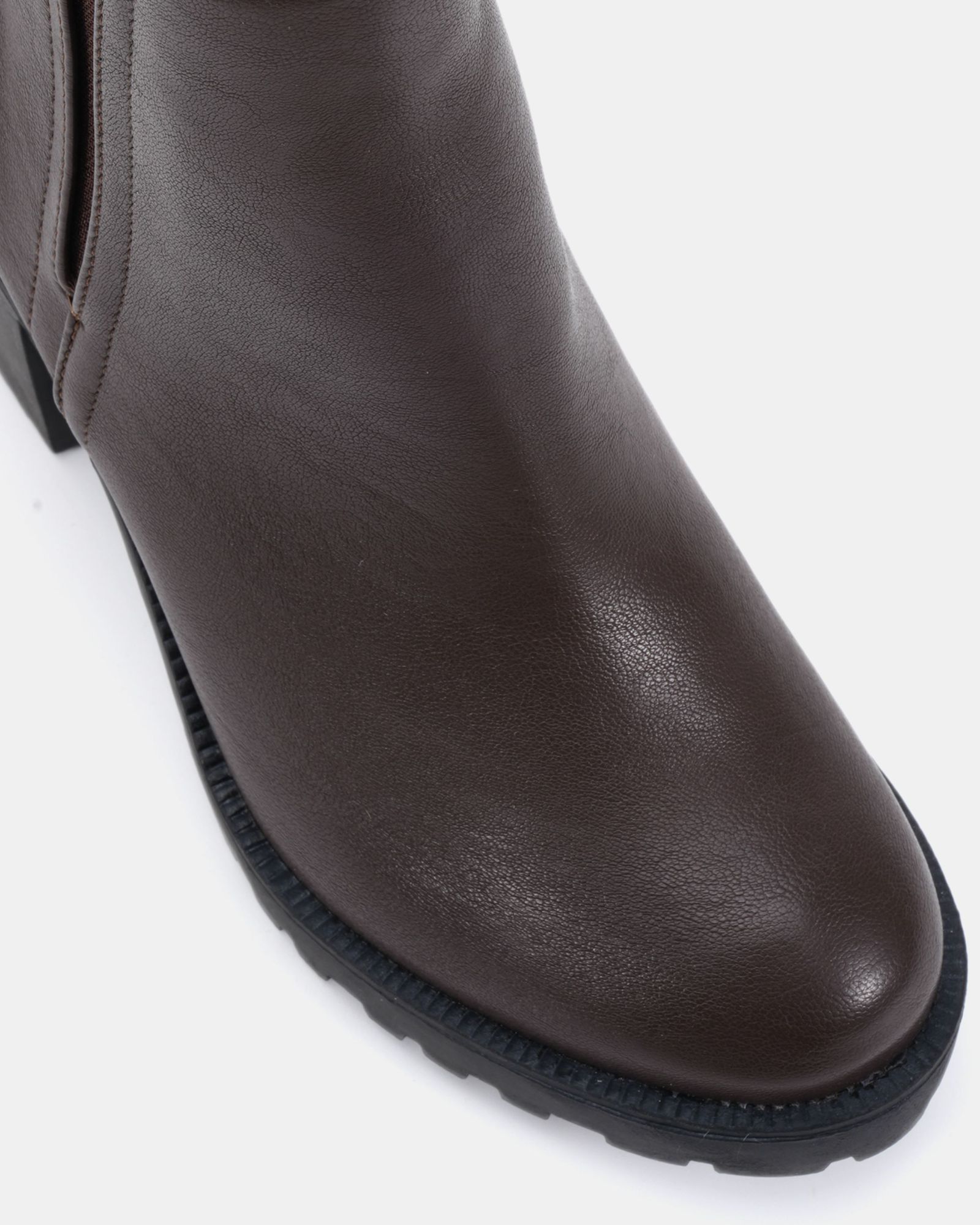 Wide Fit Jemma Brown Chelsea Cleated Unit Ankle Boot